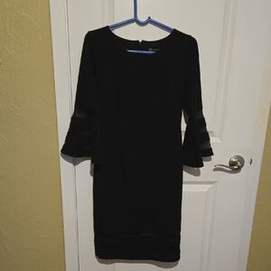 New York & Company Black Long Sleeve Dress